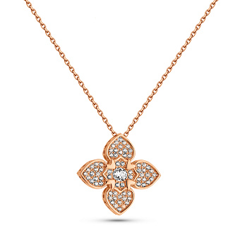 Фото Золотое колье с фианитами (арт. 352881)