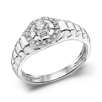 Фото Золотая печатка с бриллиантами (арт. К341501020б)