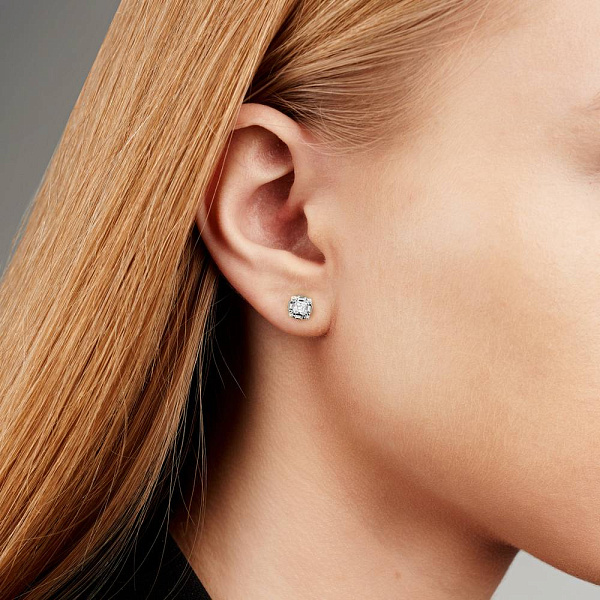 Золотые пусеты с бриллиантами (арт. Т011220050б) – изображение 3