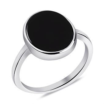Серебряное кольцо с ониксом (арт. 7501/6796о)