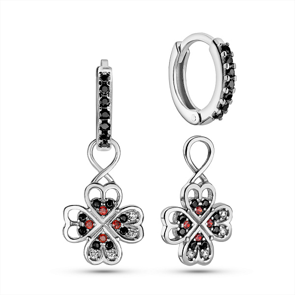 Серебряные серьги с фианитами (арт. 7502/304чаксю) – изображение 1