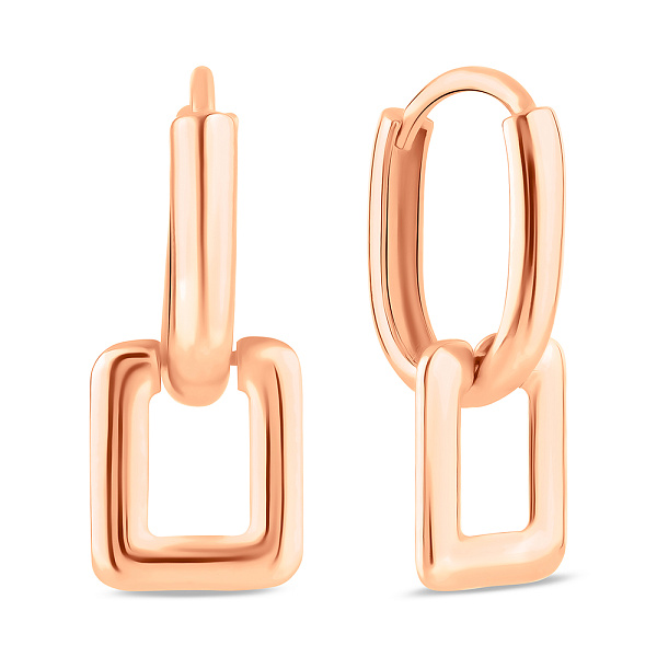 Золотые серьги без камней (арт. 1091073/15) – изображение 1