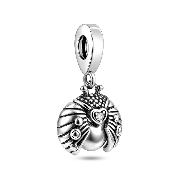 Серебряный шарм с фианитом (арт. 7903/4604) – изображение 3