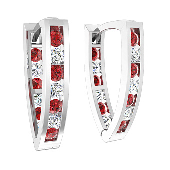 Фото Детские золотые серьги с фианитами (арт. 110155бк)