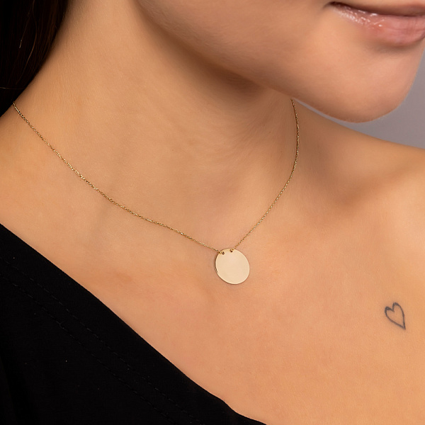 Золоте кольє Монета (арт. 350619/15ж) – зображення 2