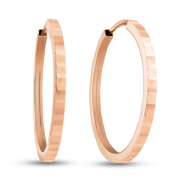 Серьги-кольца из красного золота (арт. 122107/30) – изображение 1