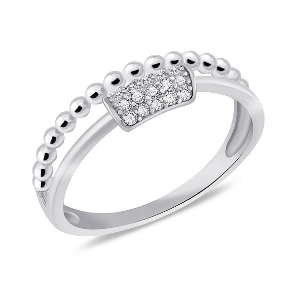 Серебряное кольцо с фианитами (арт. 7501/7084) – изображение 1