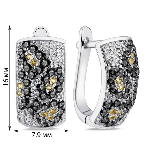 Серебряные серьги с фианитами (арт. 7502/СК2ФЦ/2099) – изображение 2