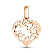 Подвес из красного золота без камней (арт. 424923/2)