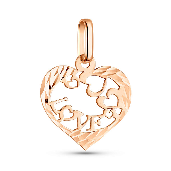 Подвес из красного золота без камней (арт. 424923/2) – изображение 1