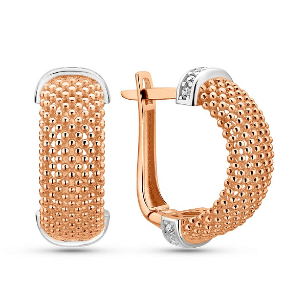 Золоті сережки з фіанітами (арт. 1092012р) – зображення 1