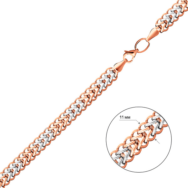 Колье из красного и белого золота (арт. 350285кб) – изображение 3