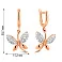 Золотые серьги подвески Стрекоза с фианитами (арт. 110158) – изображение 2
