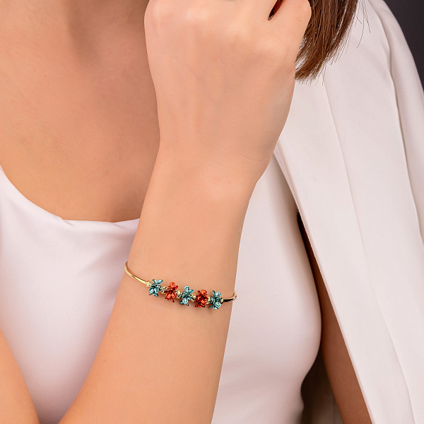 Жорсткий золотий браслет Francelli (арт. 326723жкбрз) – зображення 2