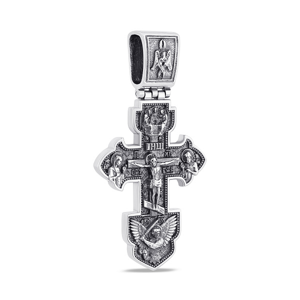 Массивный серебряный крестик с чернением (арт. 7904/292пю) – изображение 1