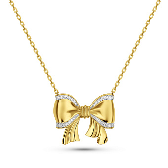 Фото Золотое колье Francelli с бриллиантами (арт. Ц361362015ж)