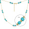 Серебряное колье с голубым ониксом (арт. 7507/1759жог) – изображение 2