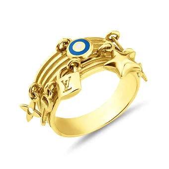 Золотое кольцо с эмалью (арт. 153730ж)