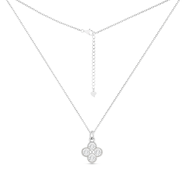 Серебряное колье Клевер с фианитами (арт. 7507/2489/7) – изображение 1