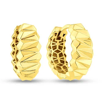 Серьги-кольца из желтого золота (арт. 1091302/20ж)