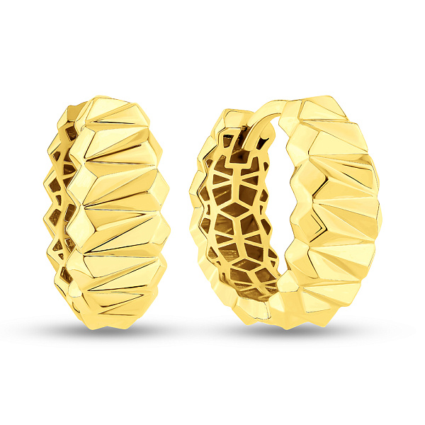 Серьги-кольца из желтого золота (арт. 1091302/20ж) – изображение 1