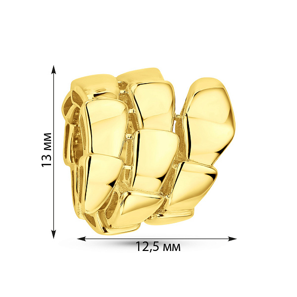 Золотий кулон Змія (арт. 424855ж) – зображення 3
