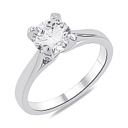 Фото Серебряное кольцо с крупным фианитом (арт. 7501/7000)