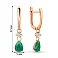 Серьги из красного золота с изумрудом и бриллиантами (арт. С011753и) – изображение 2