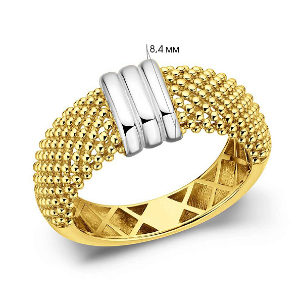 Золотое кольцо без камней (арт. 156722жр) – изображение 2