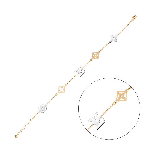 Браслет з червоного і білого золота (арт. 324168кб) – зображення 1