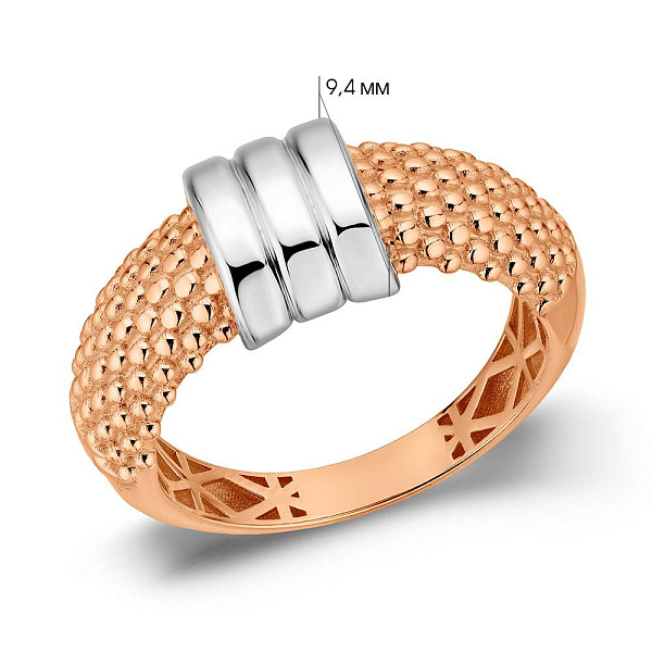 Кольцо из красного золота (арт. 156721р) – изображение 2