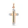 Золотой крестик с алмазной гранью (арт. 424777/1ар) – изображение 1