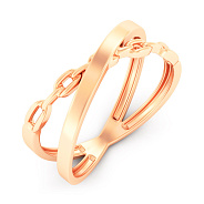 Фото Кольцо Звенья из красного золота (арт. 1401052)