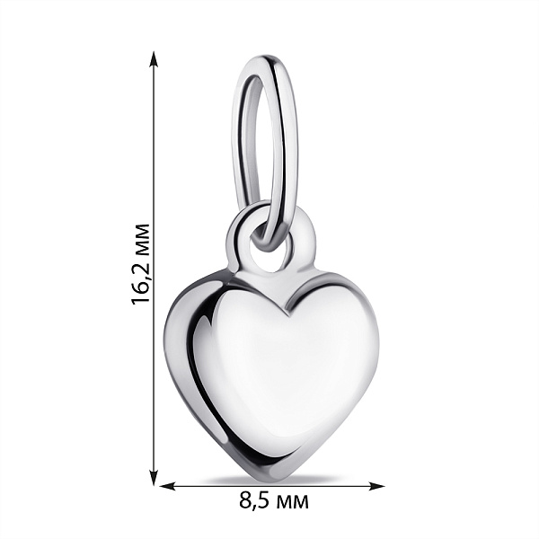 Срібний підвіс Серце (арт. 7503/8-01Р) – зображення 2