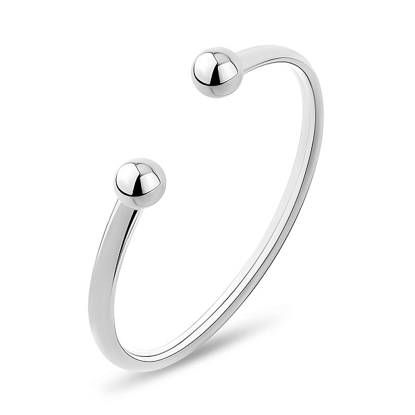 Жесткий браслет из белого золота (арт. 326544б) – изображение 1