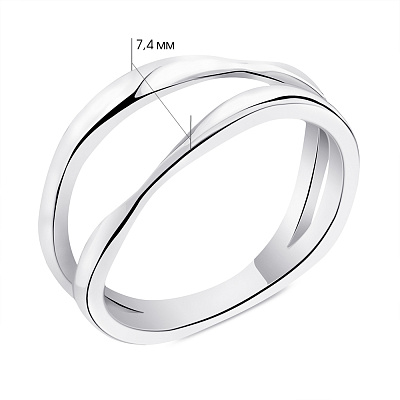 Двойное серебряное кольцо (арт. 7501/6373)