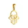 Подвес из желтого золота "Хамса" с одним фианитом (арт. 424444ж) – изображение 1