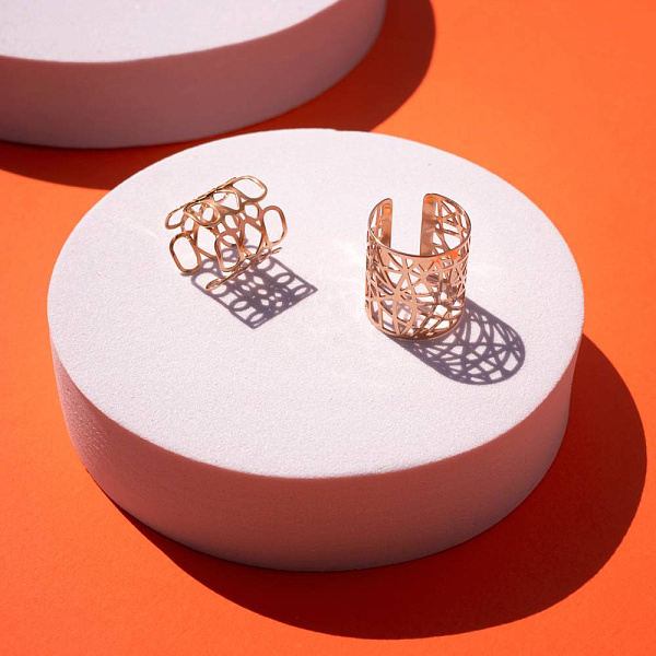 Широкое кольцо из красного золота (арт. 140026) – изображение 3