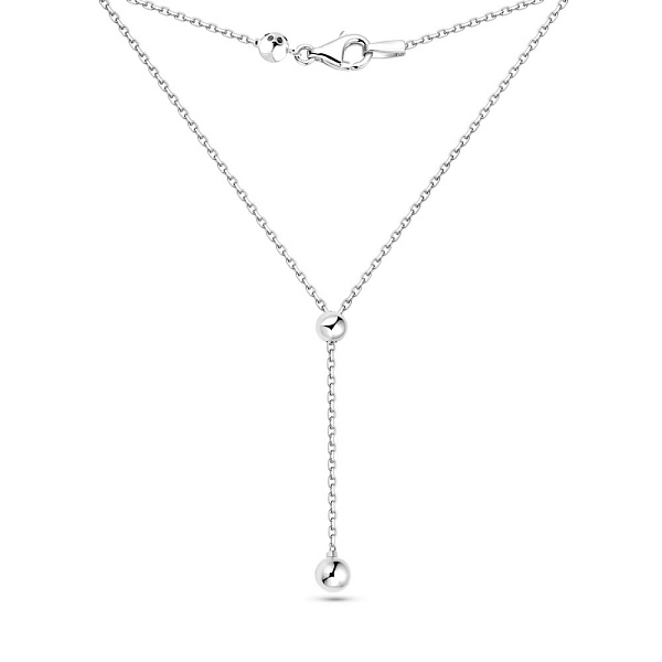 Колье Fly из белого золота с шариками (арт. 352373/1б) – изображение 2