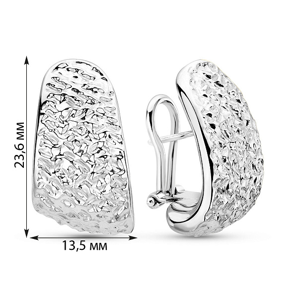 Серьги из белого золота Francelli (арт. 1091865б) – изображение 4