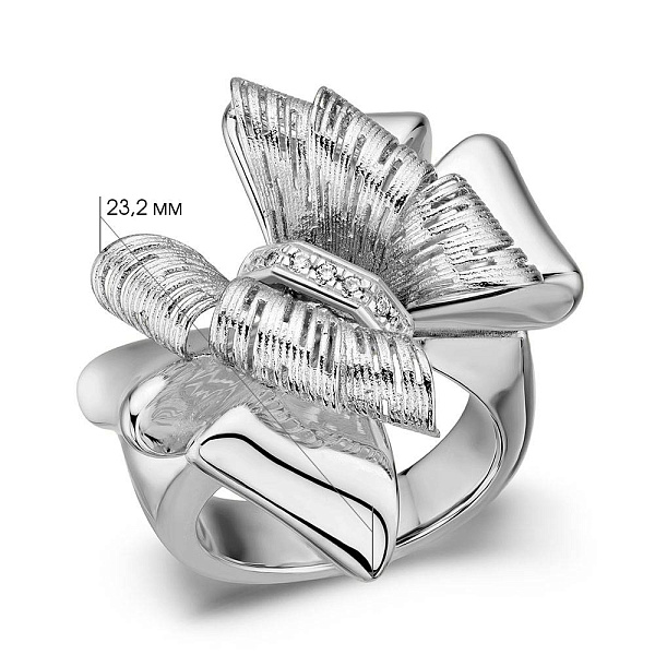 Массивное кольцо Francelli из белого золота (арт. е156702б) – изображение 4