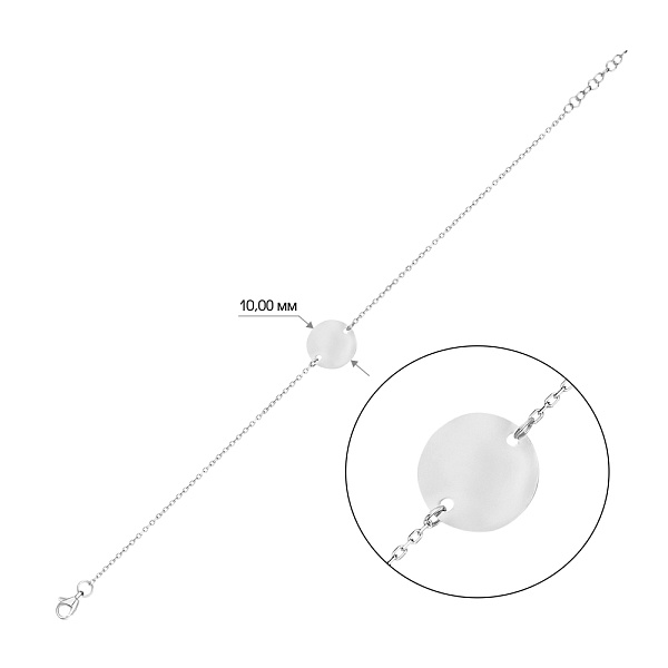 Золотий жіночий браслет на руку «Монета» (арт. 324033б) – зображення 2