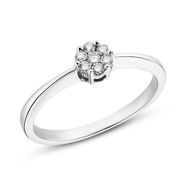 Золота каблучка з діамантами (арт. К341032010б) – зображення 1