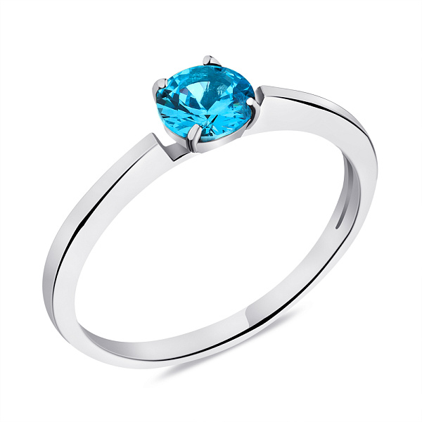 Срібна каблучка з аквамарином (арт. 7501/574Амсп) – зображення 1