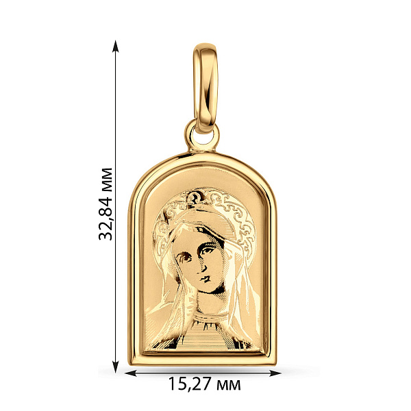 Ладанка из желтого золота (арт. 412906ж) – изображение 2