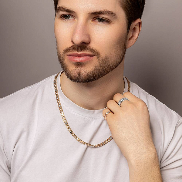 Кольцо из красного и белого золота (арт. 1401081бкм) – изображение 5