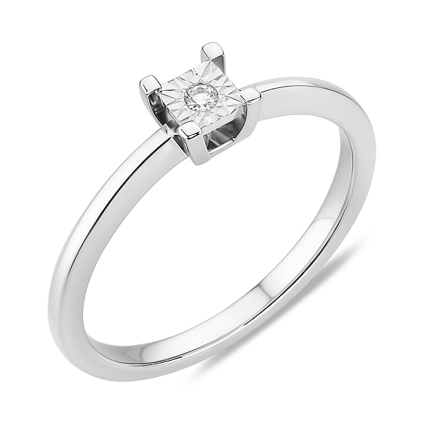 Каблучка з білого золота з діамантом (арт. К011747б) – зображення 1
