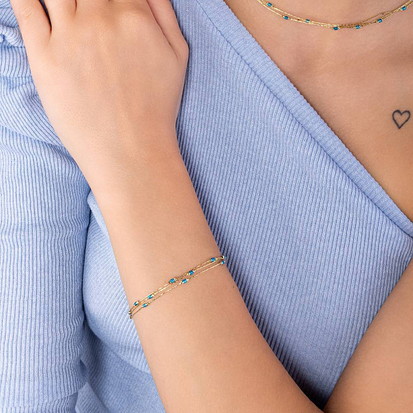 Браслет Francelli из желтого золота (арт. 326423жг) – изображение 2