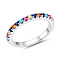 Серебряное кольцо с разноцветными альпинитами (арт. 7501/1360Бацв)