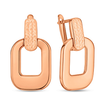 Серьги-подвески из красного золота (арт. 1092088)